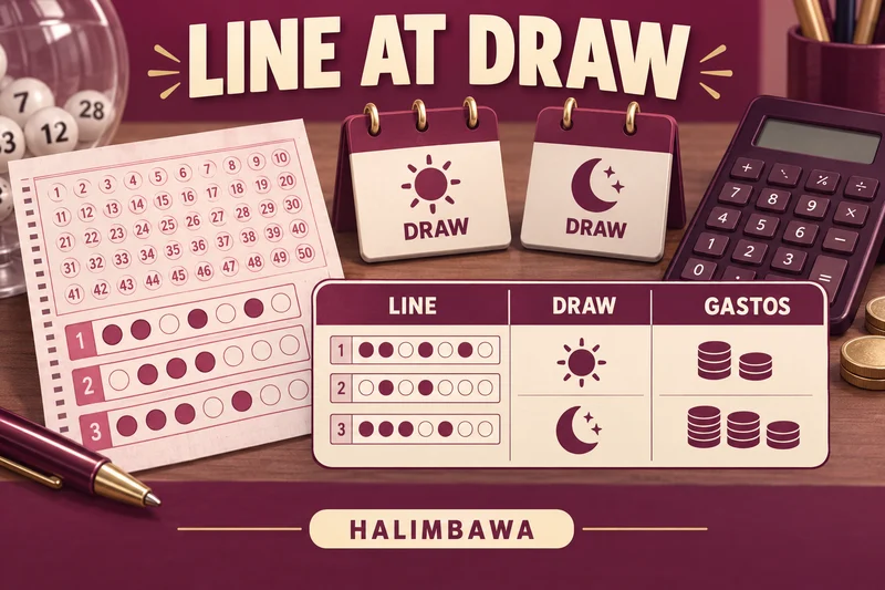 Explanatory illustration: Cost per line and draw. Sample labels, not actual results.