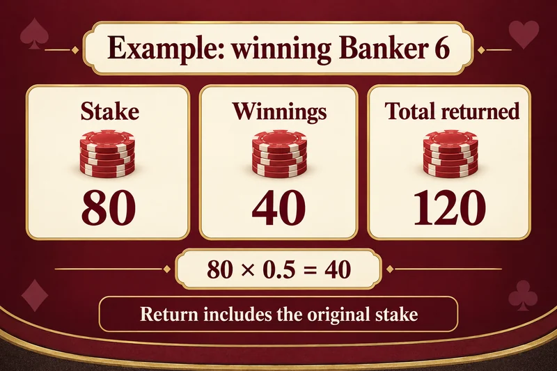Hypothetical 80-unit stake produces 40 in winnings and 120 total returned.